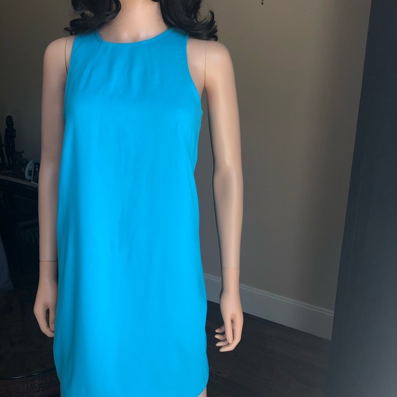 Ann Taylor Blue Shift Dress Size 6P - Picture 4 of 5